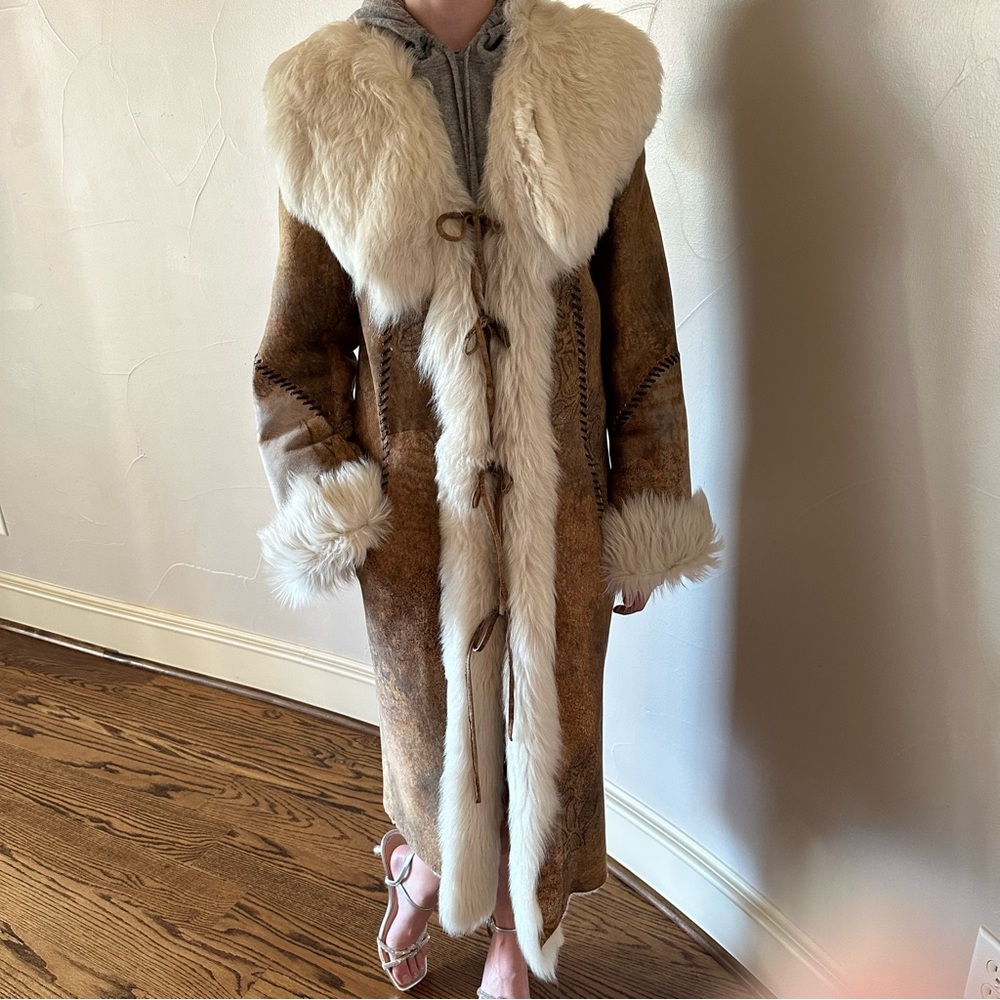 YVES SALOMON Shearling Long Coat🌸 - Picture 16 of 16